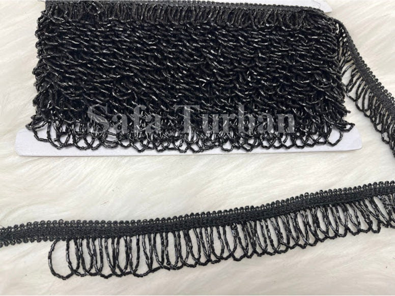 Black Highlight Border Lace for Dresses, Sarees, Lehenga, Suits, Blouses, Dupatta, Chunri, and Craft