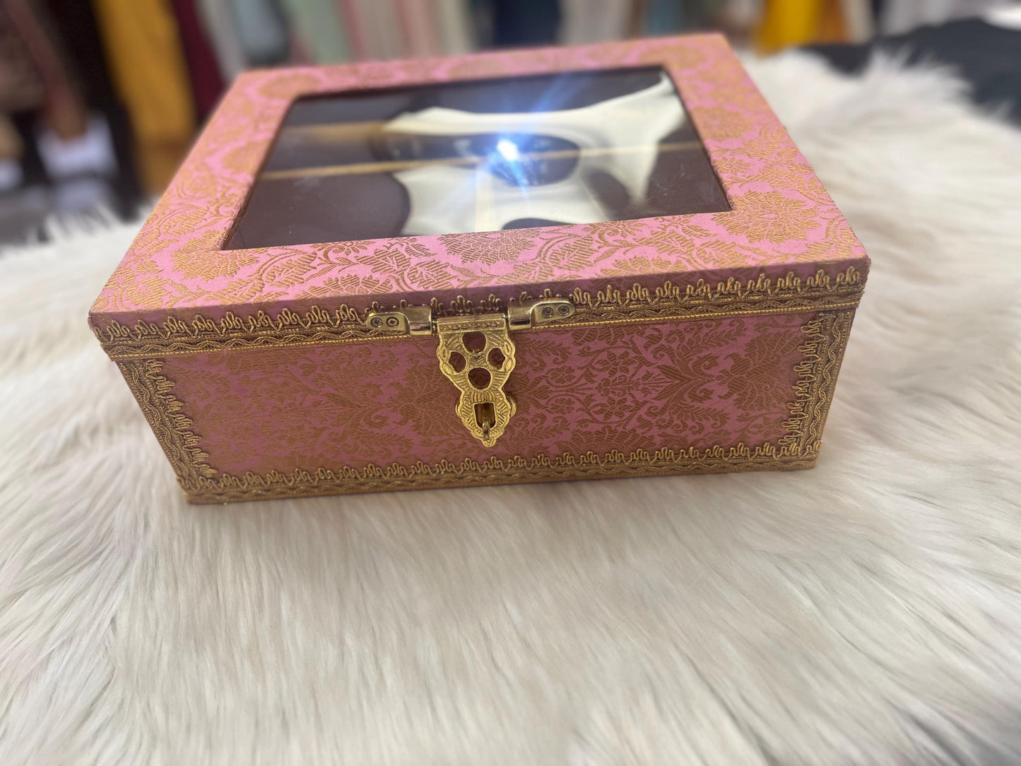 Churra /Kalira Box- Brocade handcrafted Box- Trousseau Box- Churra Kalire Box- Bridal Chura- Bridal Chuda Bangles- Bangle Storage Box