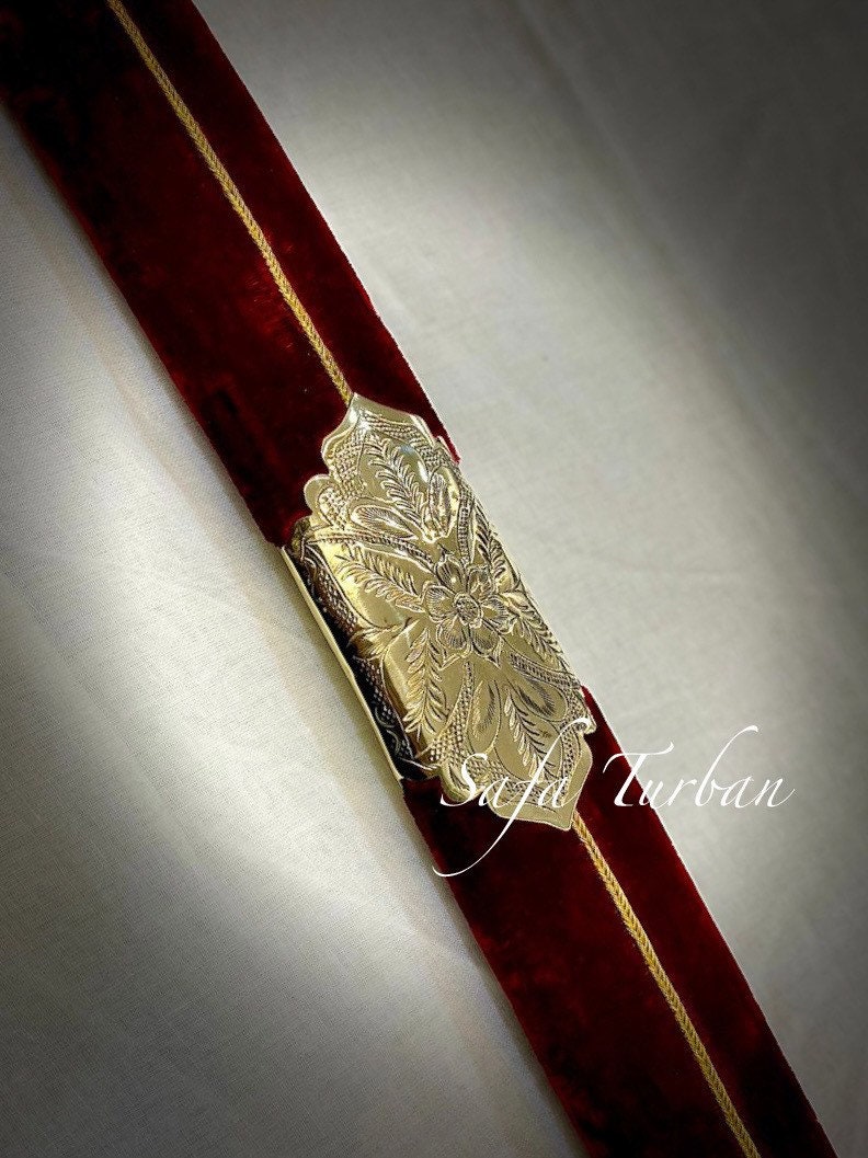 Indian Wedding Decorative Sword/Kirpan- Maroon Colour Sword with Golden work handle/For wedding purpose/Indian Rajput Wedding Sword