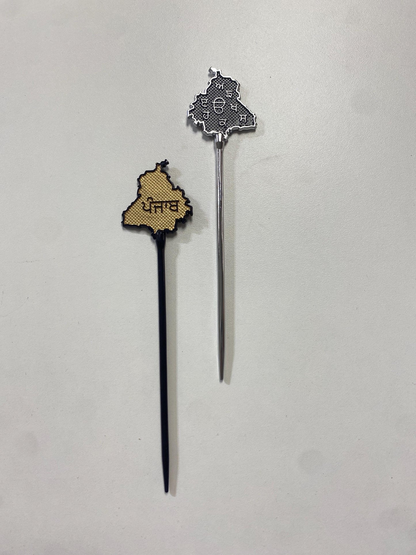 Punjab style/ Gurmukhi Sikh Baaj/Salai and Pagg Pin for Turban/Patka/Dumala