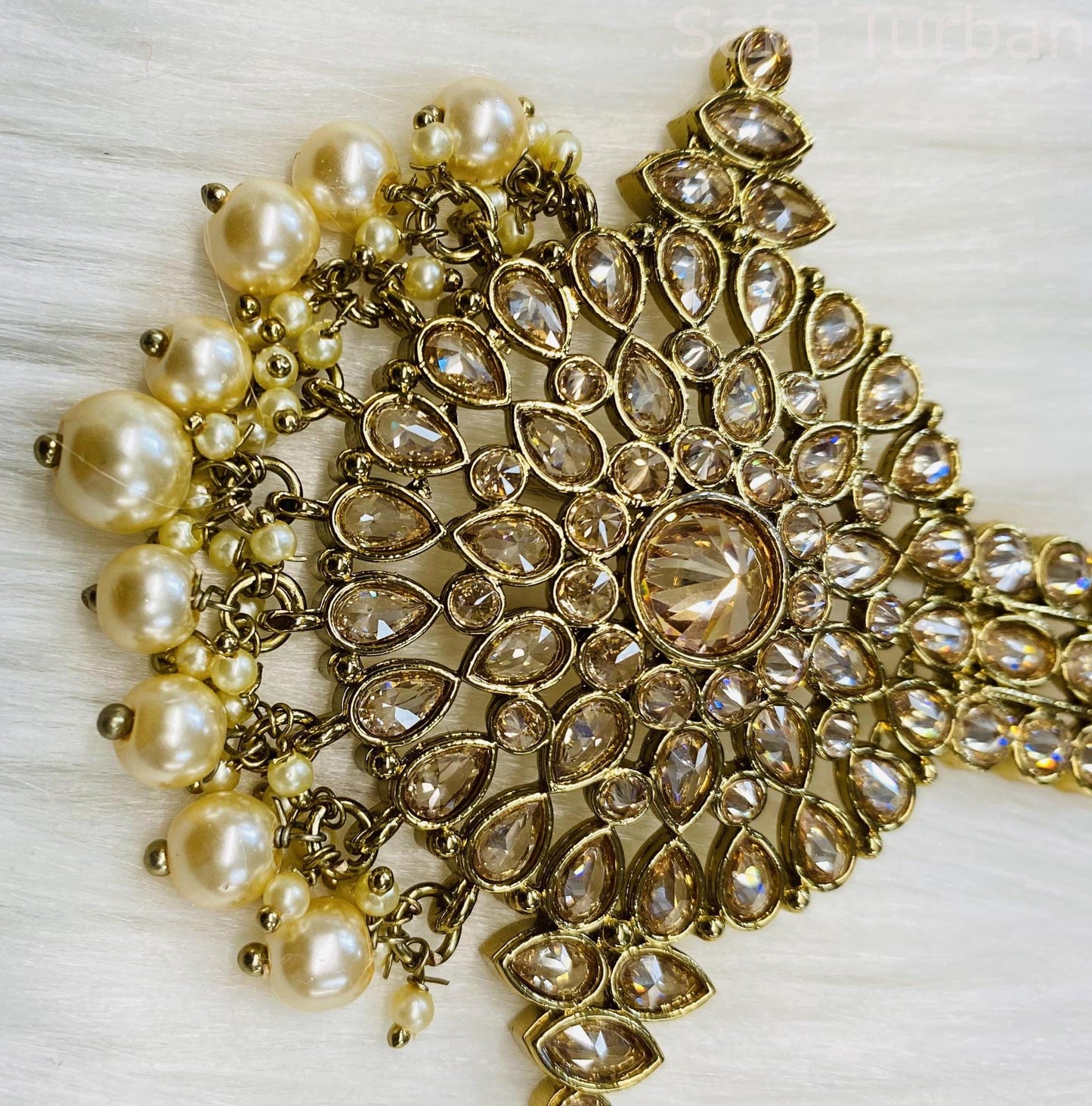 Indian Groom Wedding Accessories- Kundan stone Kalangi/Kalgi for Men's Safa/Groom Pagdi