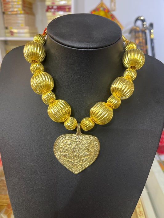 Kaintha Pendant Necklace (Punjabi Folk Cultural Bhangra/ Giddha)- Golden Colour