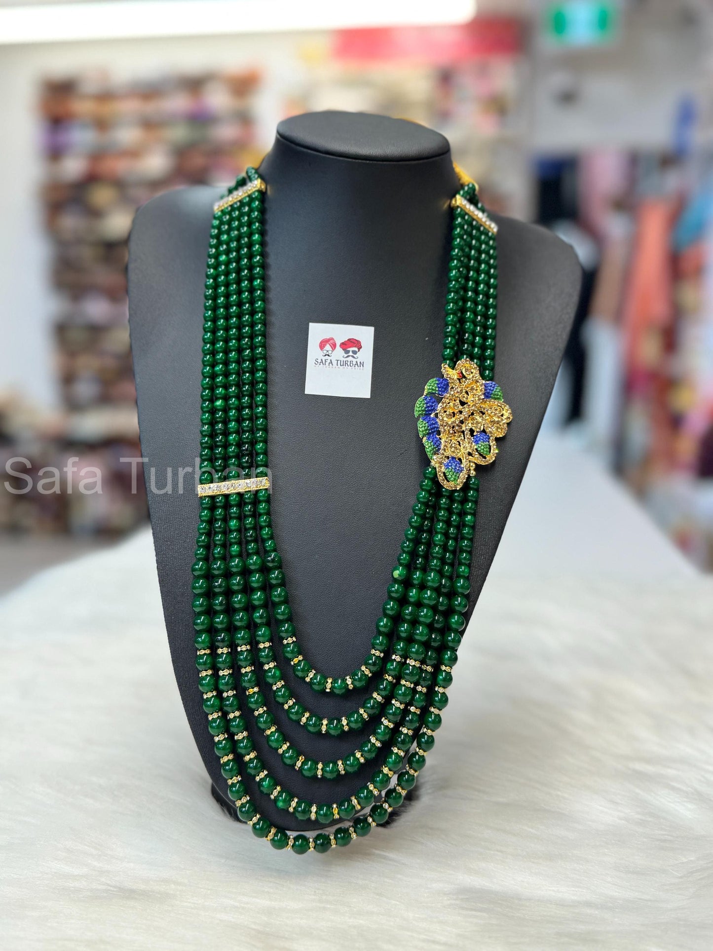 Indian Wedding- Pearl Stone & Studded Necklace for Men/Groom for Wedding