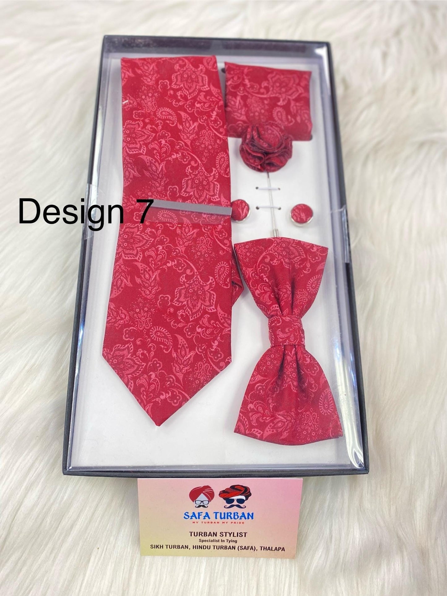 Silk Tie Set for Men - Tie Pocket Square Cufflinks Clip Set Tie lapel