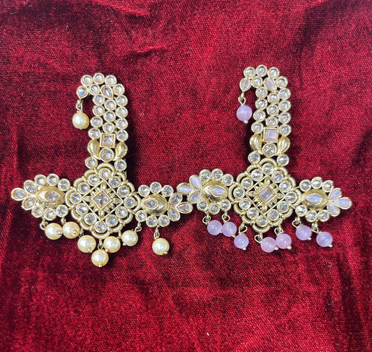 Indian Groom Wedding Accessories- Kundan  stone Kalangi/Kalgi for Men's Safa/Groom Pagdi