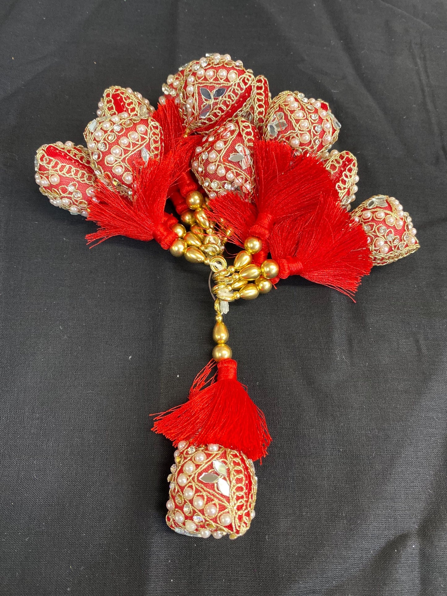 Fashion Handmade Latkan, Stylish Heavy Long for Lehenga, Chunni Border, Hanging Latkan for Lehenga, Handmade Pillow Shaped latkan