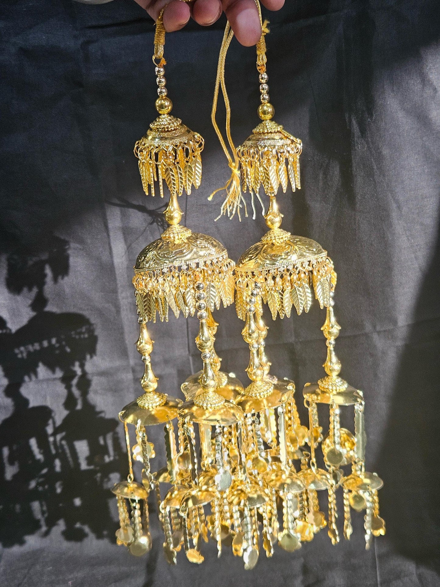 Beautiful Bridal Kaleera Traditional Embossed big size Kaliras for Bride & Women Hand Hanging Kalera(sold as pair)