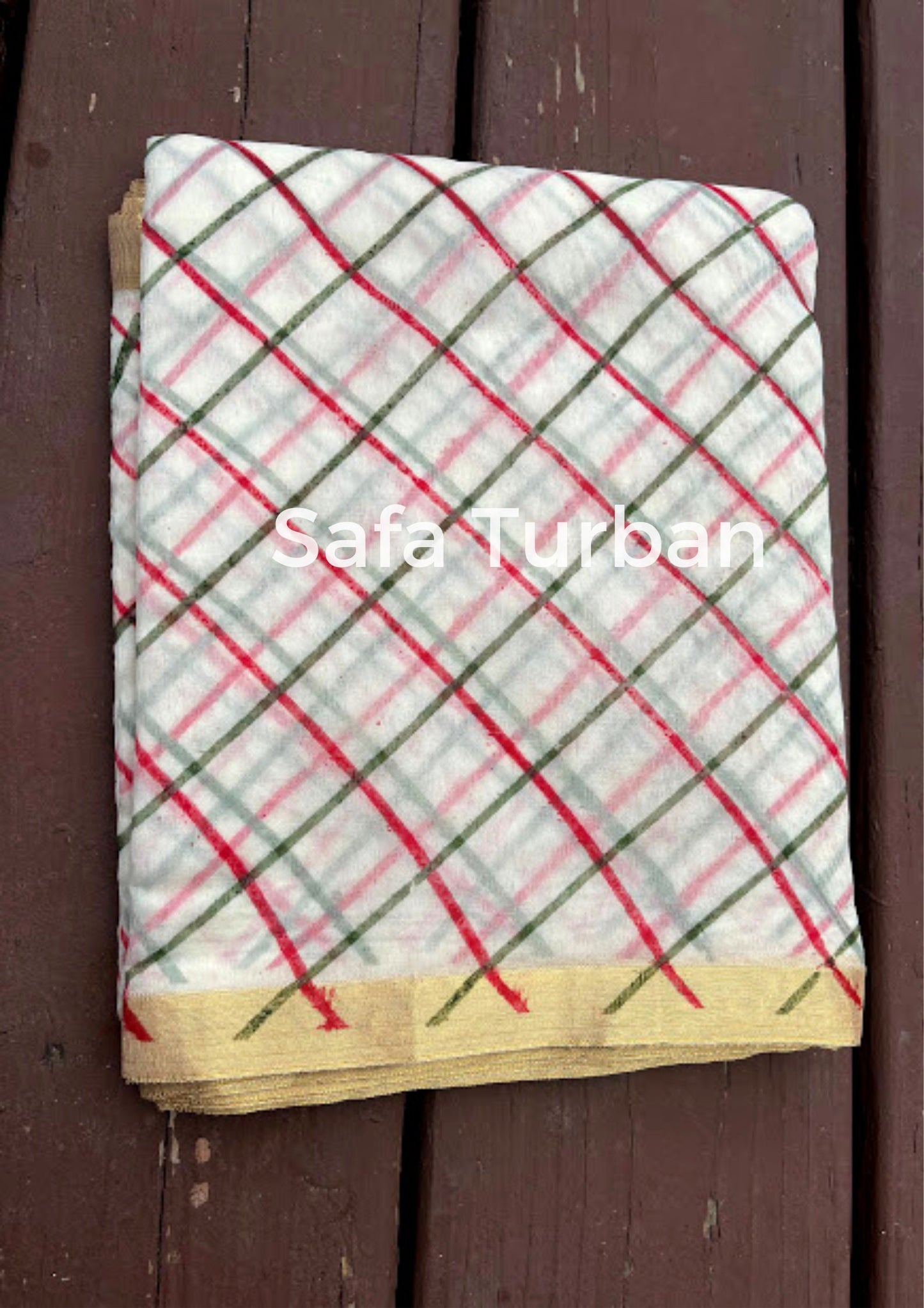 Men's Traditional Turban Fabric/Safa/Pagdi/Pheta Cloth (White/Peach/Pink) for Barati/Groom/Social Occasion