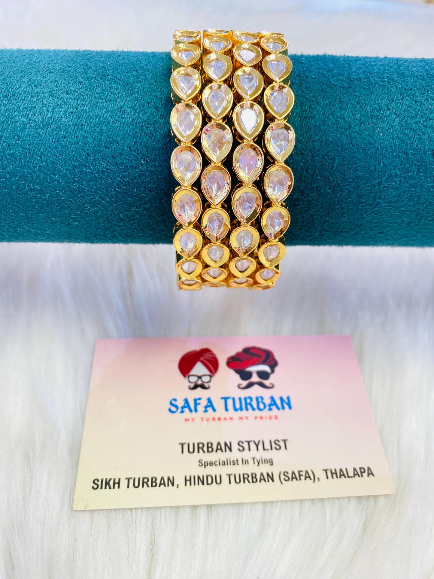 Bangles- AD Gold- Metal Bangles/Wedding bangles/Kada bangles /Stone bangles (Set of 2 BANGLES)