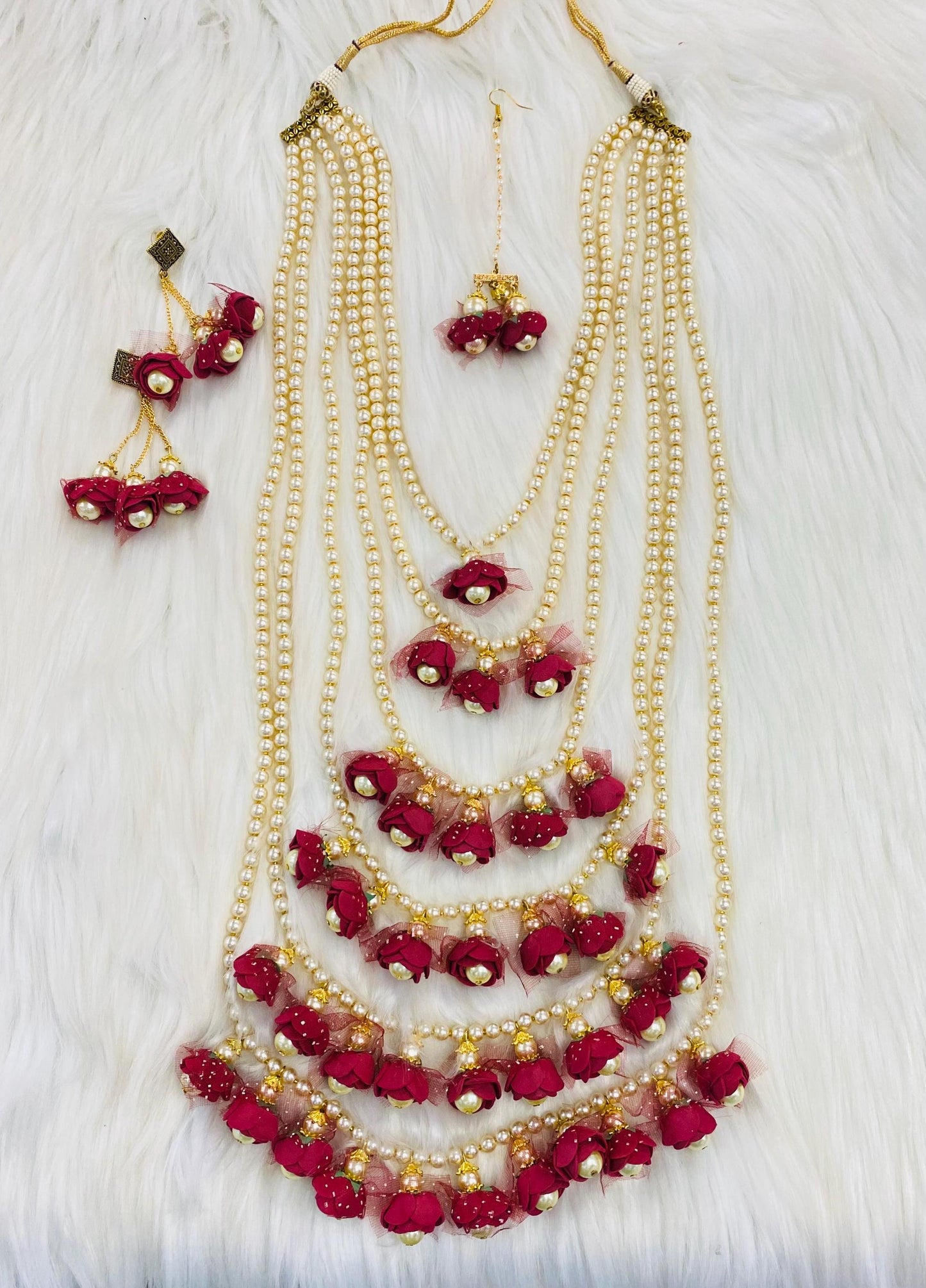Indian Wedding- Offwhite Pearl Stone Beads Necklace for Bride/Dulhan for Wedding occasions