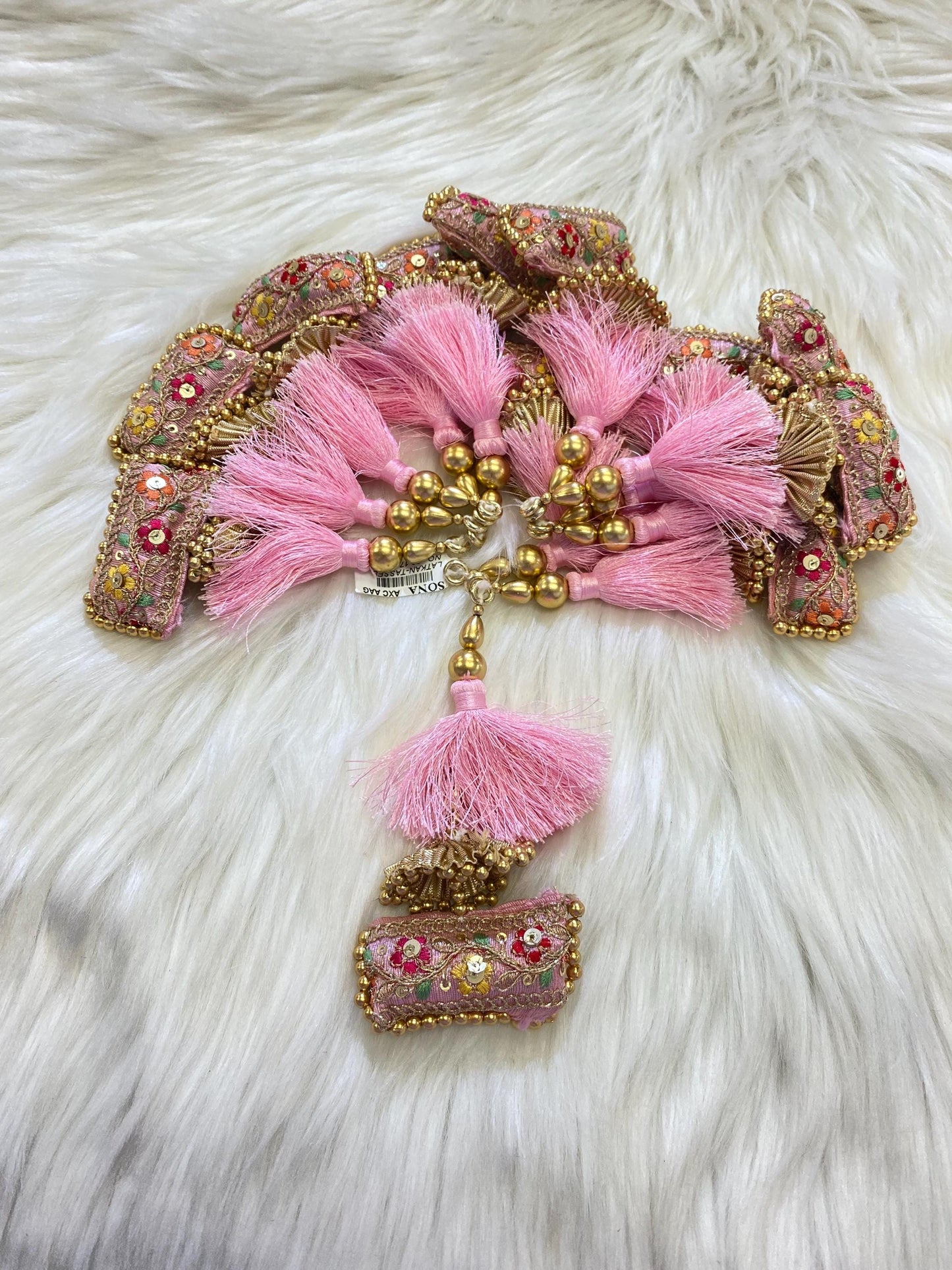 Fashion Handmade Latkan, Stylish Heavy Long for Lehenga, Chunni Border, Hanging Latkan for Lehenga, Handmade Pillow Shaped latkan