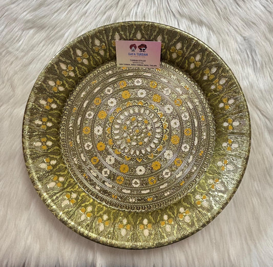 Decorative Meenakari Plate/Thalli/ Thaal for wedding, shagun etc.