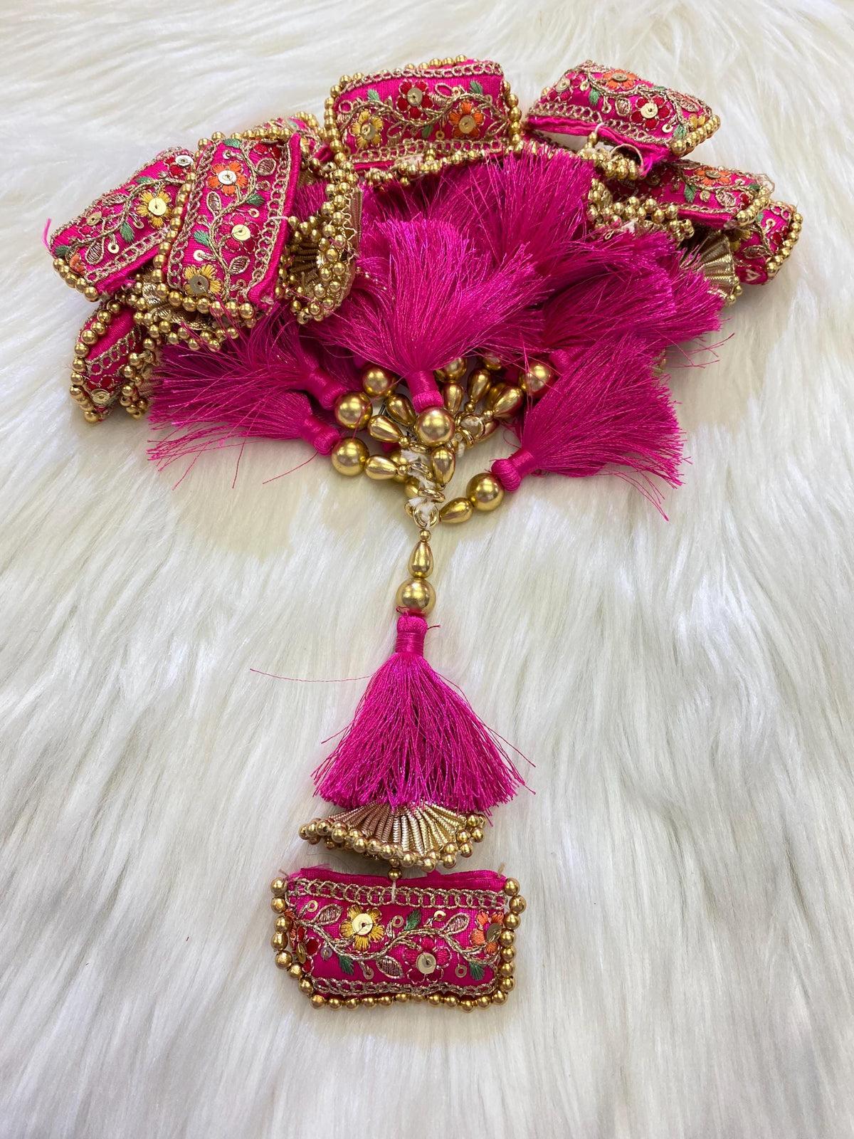 Fashion Handmade Latkan, Stylish Heavy Long for Lehenga, Chunni Border, Hanging Latkan for Lehenga, Handmade Pillow Shaped latkan