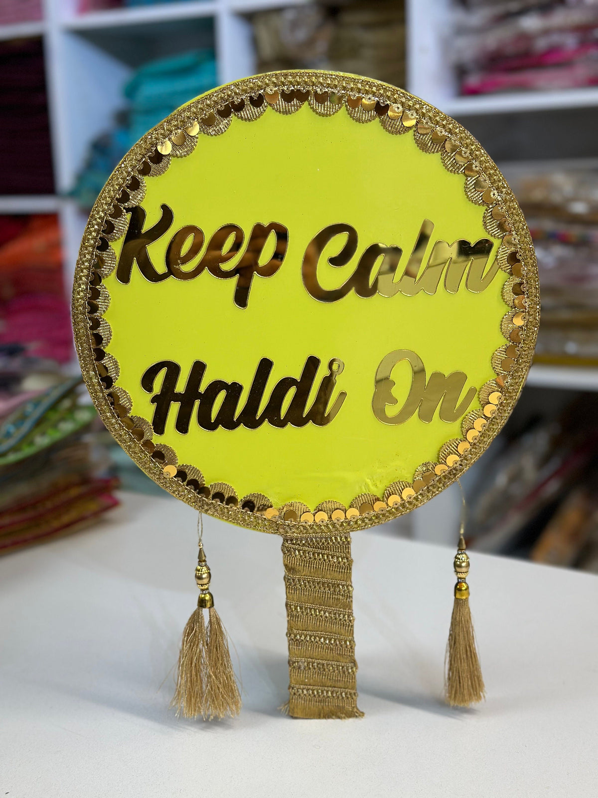 Wedding Sign, “Keep calm Haldi on”/wedding props/wedding decorations