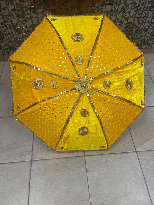 Indian Wedding decoration Hanging Umbrellas ,stage decoration,Haldi,Mehndi,Jaggo Decor (sold per piece)