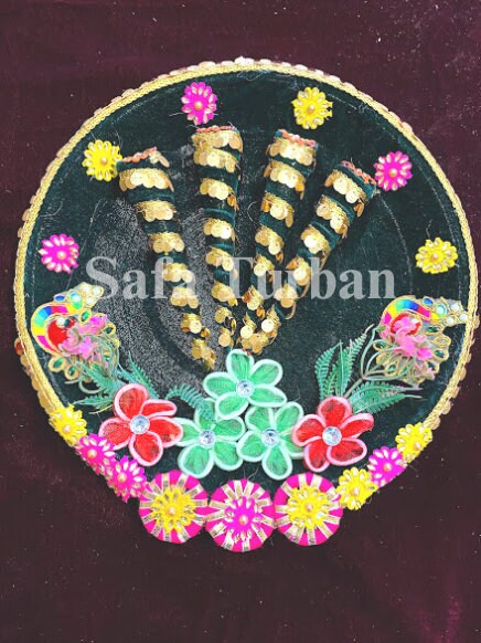 Mehndi Ceremony Platter, Mehndi Décor Mehndi Tray/ Heena Plate for Wedding with 4pc Mehndi Cones