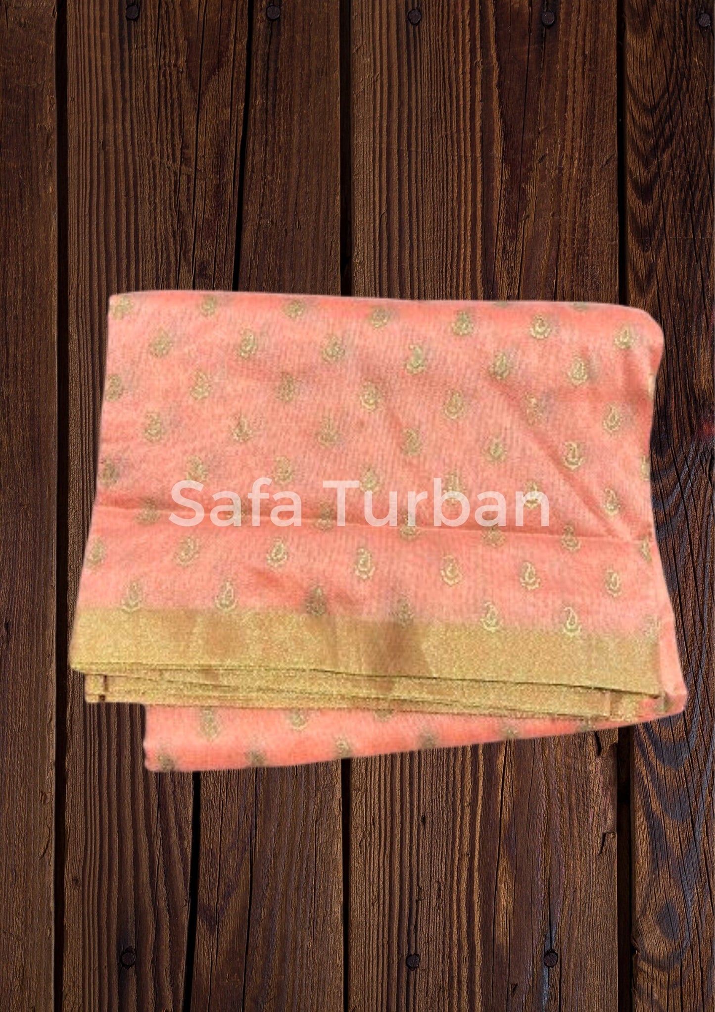 Men's Traditional Turban Fabric/Safa/Pagdi/Pheta Cloth (White/Peach/Pink) for Barati/Groom/Social Occasion