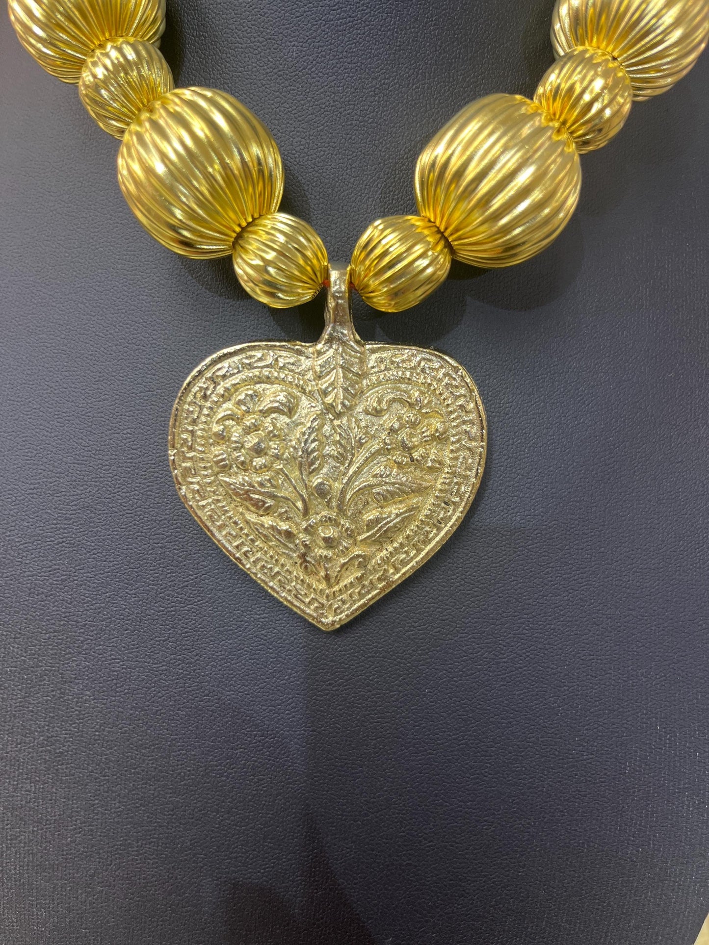 Kaintha Pendant Necklace (Punjabi Folk Cultural Bhangra/ Giddha)- Golden Colour