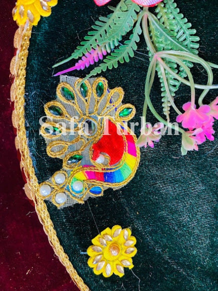 Mehndi Ceremony Platter, Mehndi Décor Mehndi Tray/ Heena Plate for Wedding with 4pc Mehndi Cones