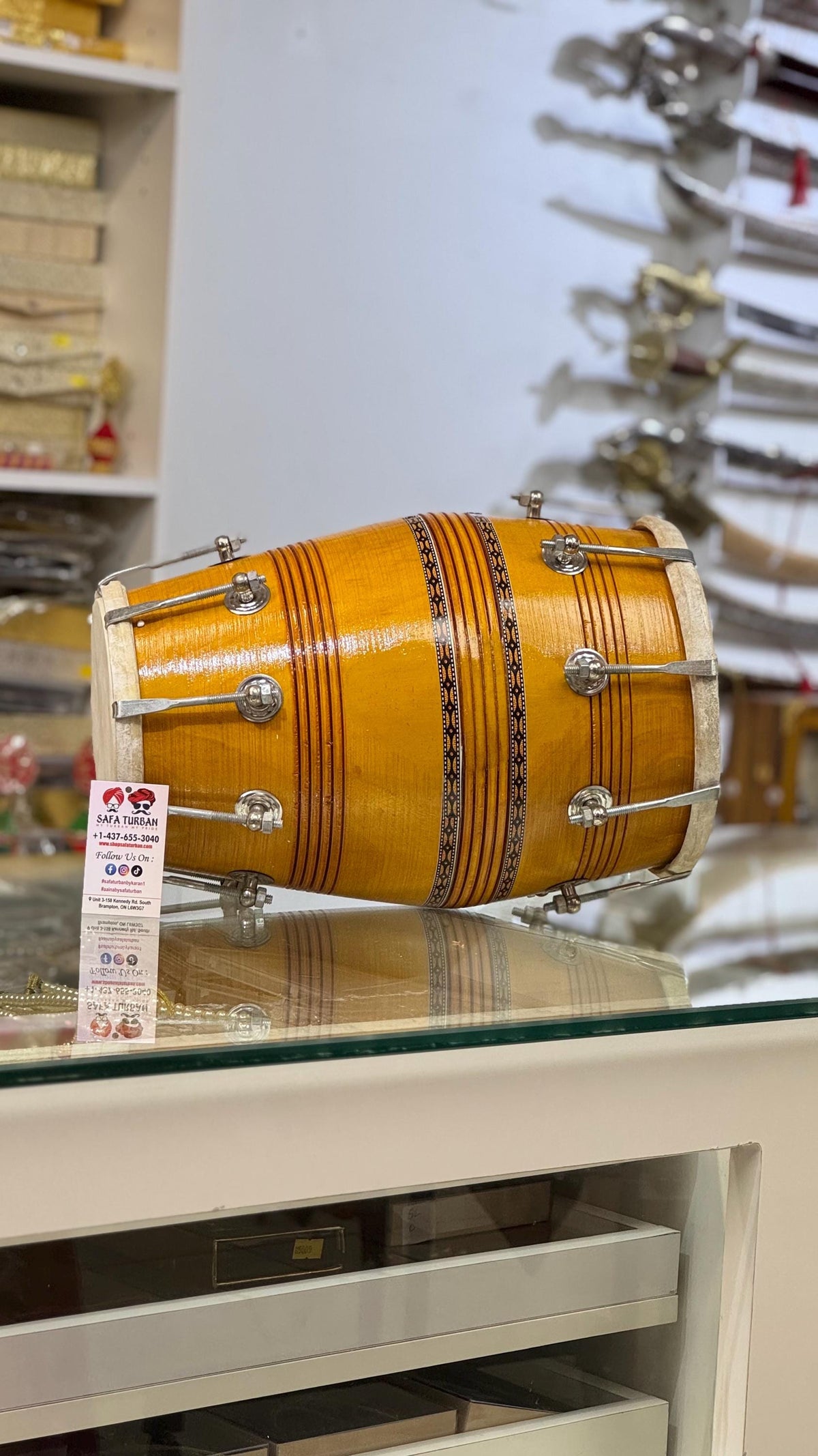 Wooden Dholki/Wedding Celebration Instrument