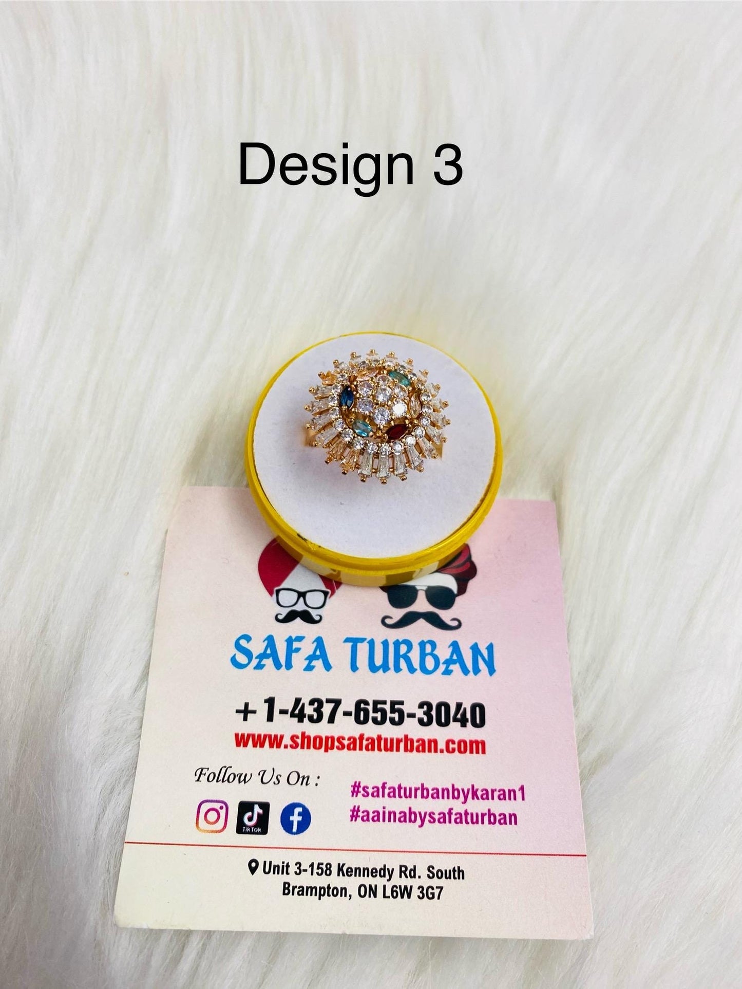 American Diamond Look/Artificial Rose Gold Ring For Women and Girls