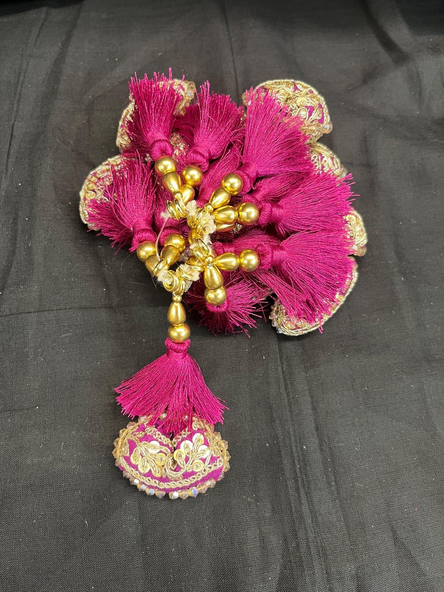 Fashion Handmade Latkan, Stylish Heavy Long for Lehenga, Chunni Border, Hanging Latkan for Lehenga, Handmade Pillow Shaped latkan