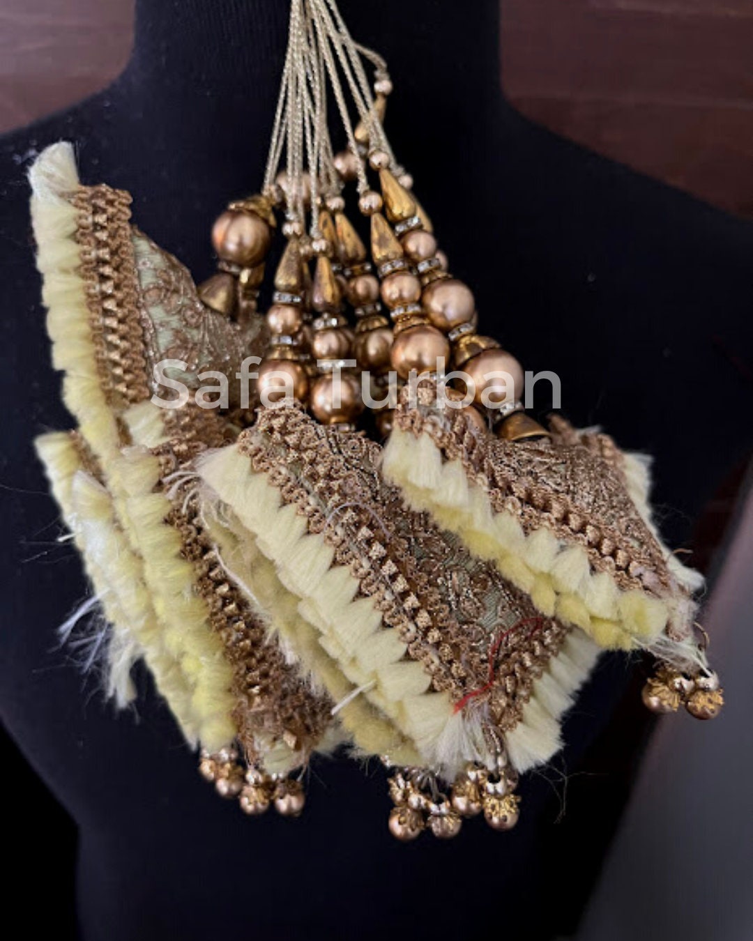 Lemon Yellow- Handmade Latkan, Stylish Heavy Long for Lehenga, Chunni Border, Hanging Latkan for Lehenga, Handmade Pillow Shaped latkan
