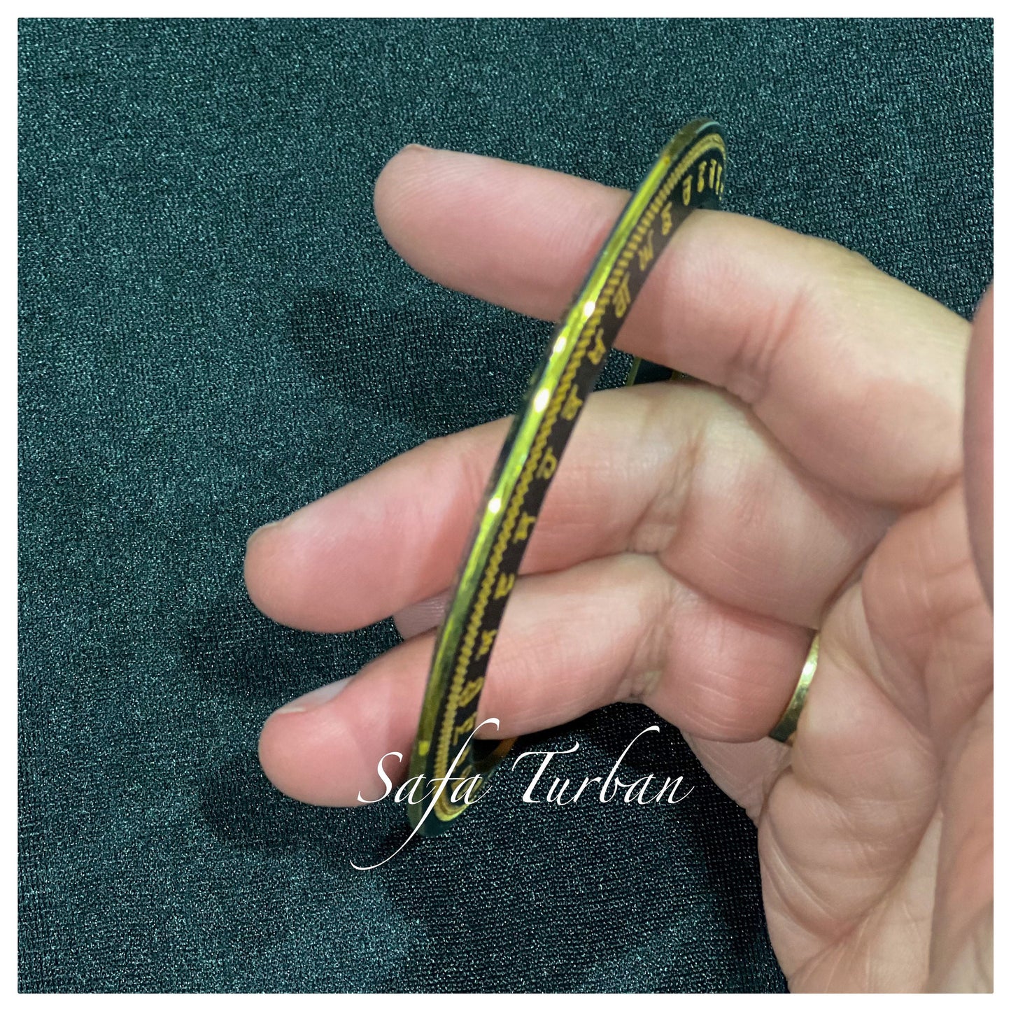 Sikh Accessories- Kada with printing- Light Weight With round soft edges) II traditional sikhi kara