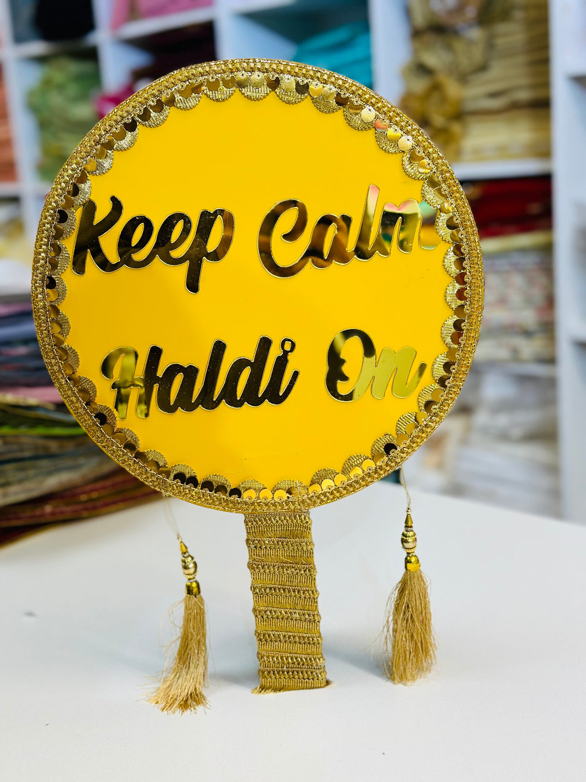 Wedding Sign, “Keep calm Haldi on”/wedding props/wedding decorations
