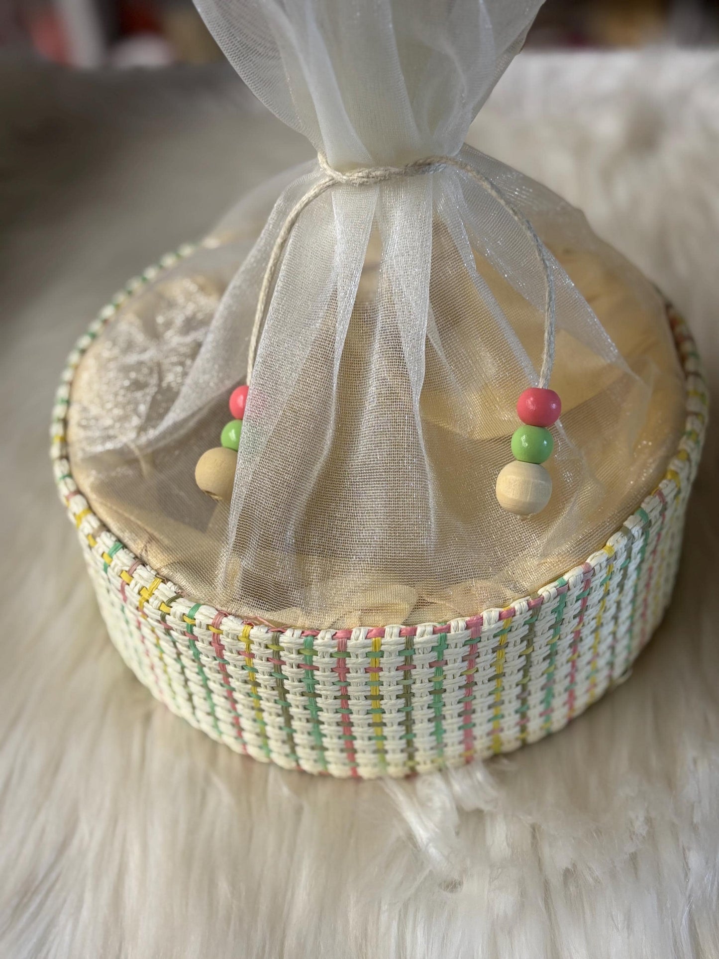 Fancy Gift Hamper Basket, Wedding Gift Packing Basket, Basket with Net, Wedding Hamper Trays, Pack of 3