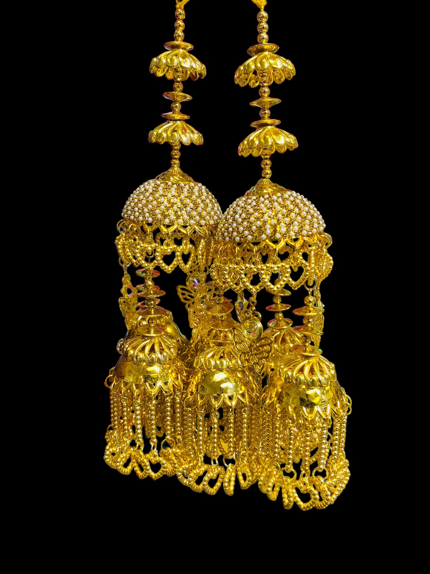 Beautiful Bridal Kaleera Traditional Big Size Kaliras for Bride & Women Hand Hanging Kalera(sold as pair)