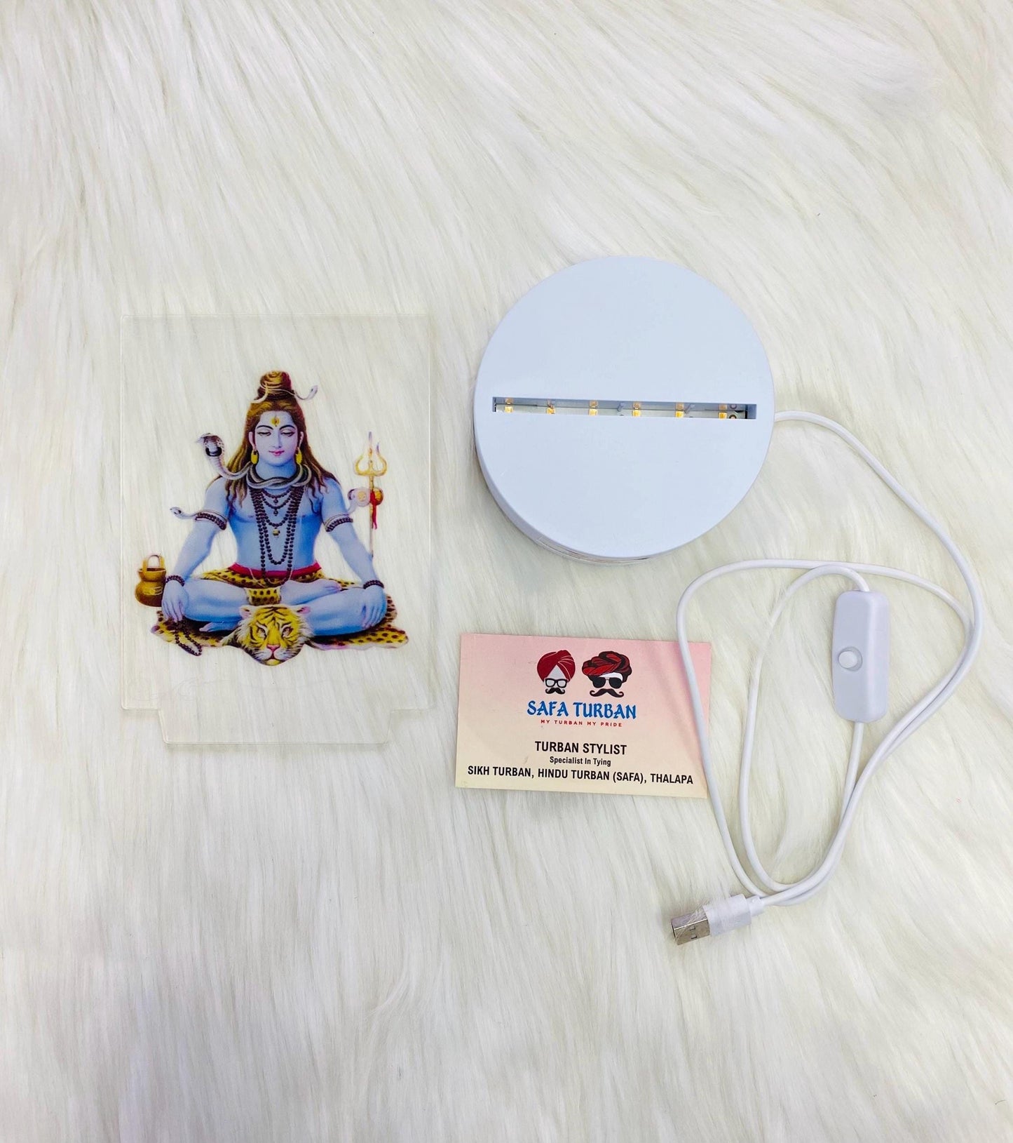 Frames- Gods (Lord Shiva) Frames with Soft Light UV Printed , Desk Lamp 3D, Religious Idols Frames