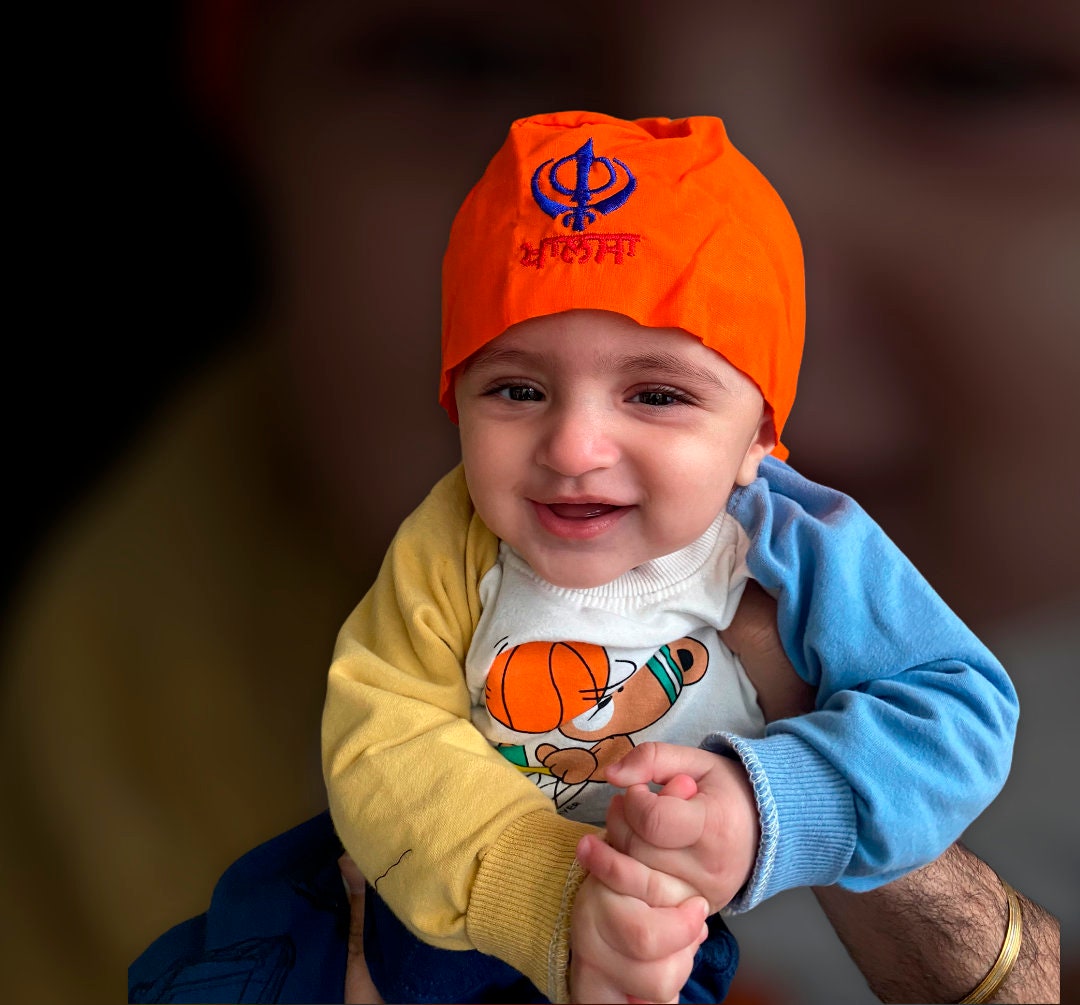 Sikh Patka for Kids with Khanda Sign | Newborn to 3–4 Years