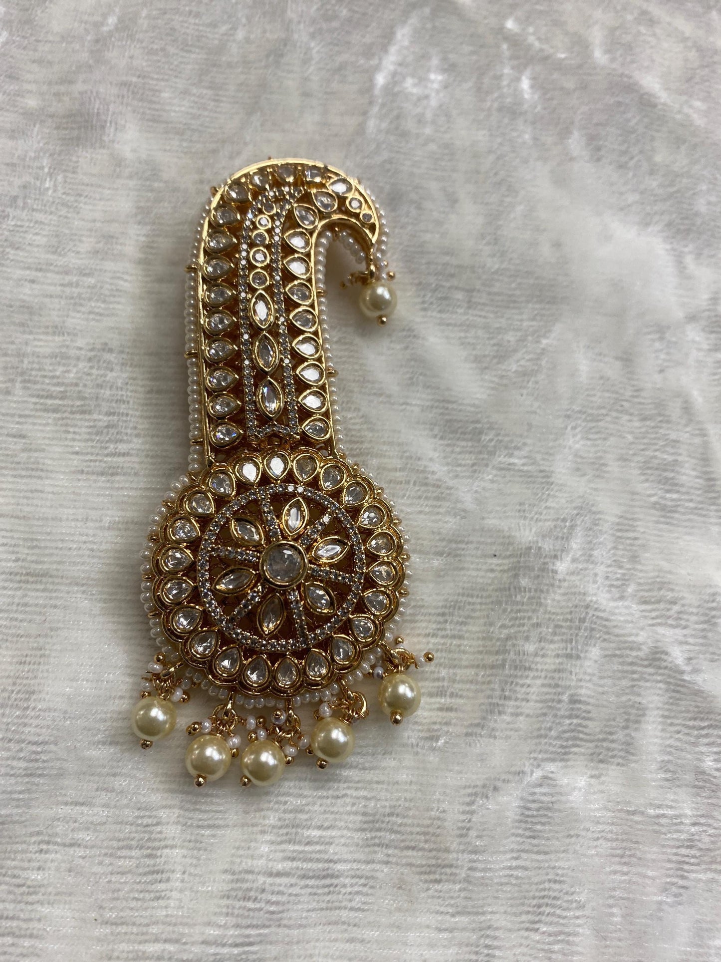 Indian Groom Wedding Accessories-  Kalangi/Kalgi for Men's Safa/Groom Pagdi( golden)
