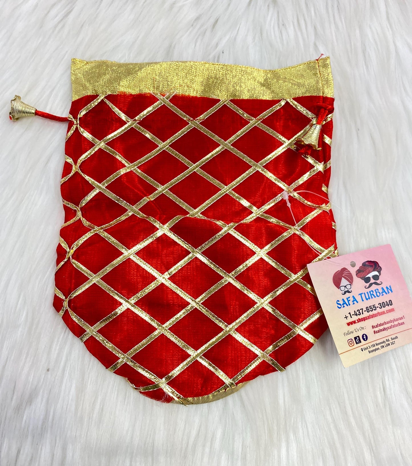 Indian Wedding- Large Size Desi Mithai/ Bhaji/Ladoo Bag- Potli Bag for Return Gifts Wedding II Sweets Bag Gift II