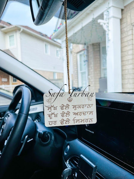 Car Hanging- Punjabi Sikh Ritual Car Hanging Accessories - Wooden Hanging Sikh Idol