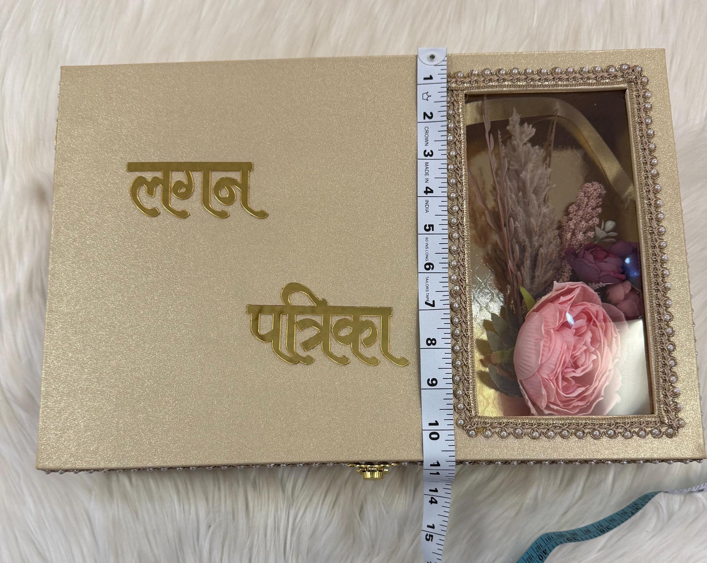 Wedding Invitation- Designer Musical Lagan Patrika/Peeli Chitthi/Shahi Chitthi for Marriage Invitation and Sagan in Hindi (Set of 1)