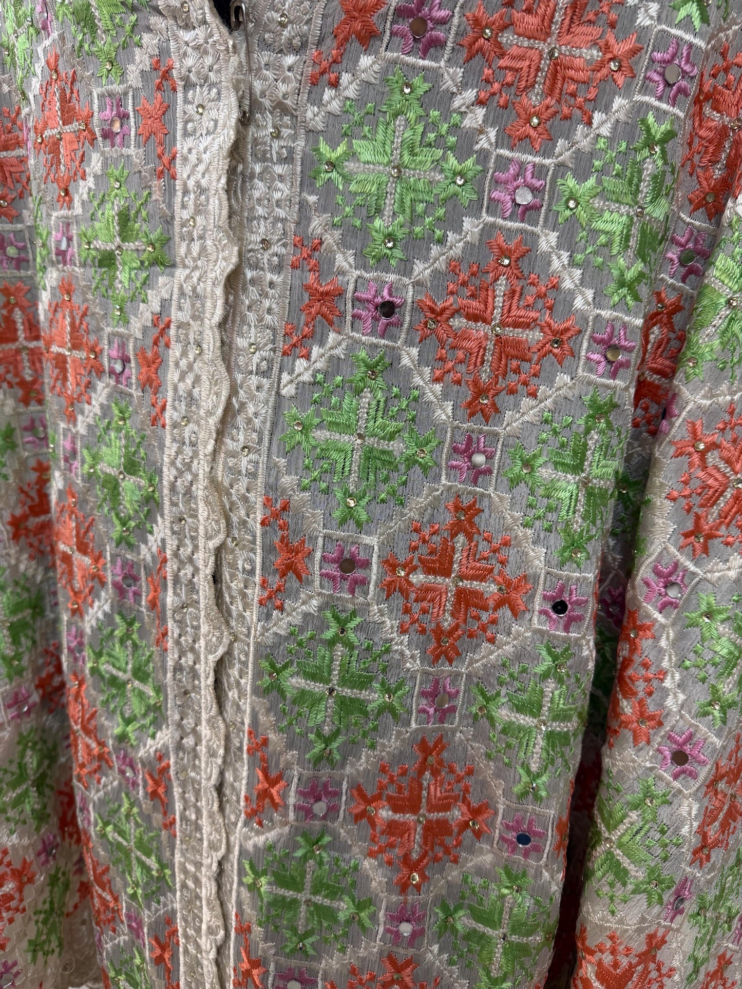 Phulkari Dupatta- Women's Phulkari Dupatta, Scarf, Multicolour Phulkari Chunni, Dupatta